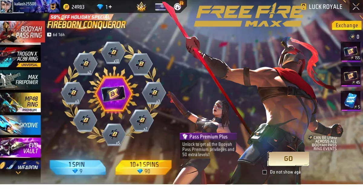 Booyah Pass Ring Free Fire 2025
