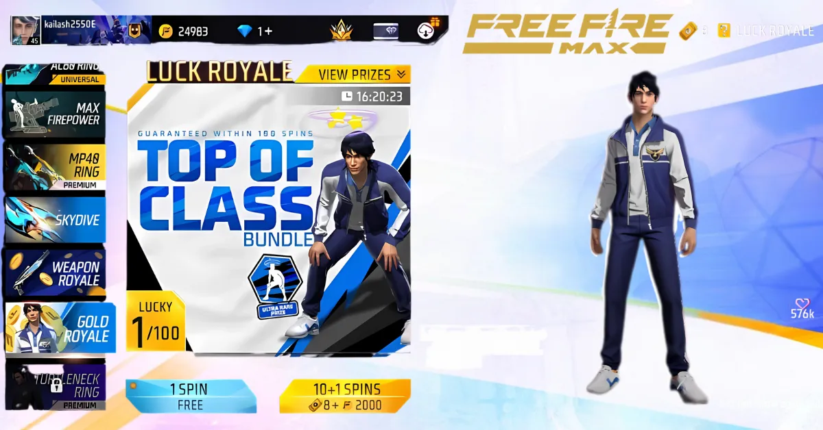 Free Fire Gold Royale Event 2025: