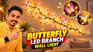 butterfly led branch wall light
